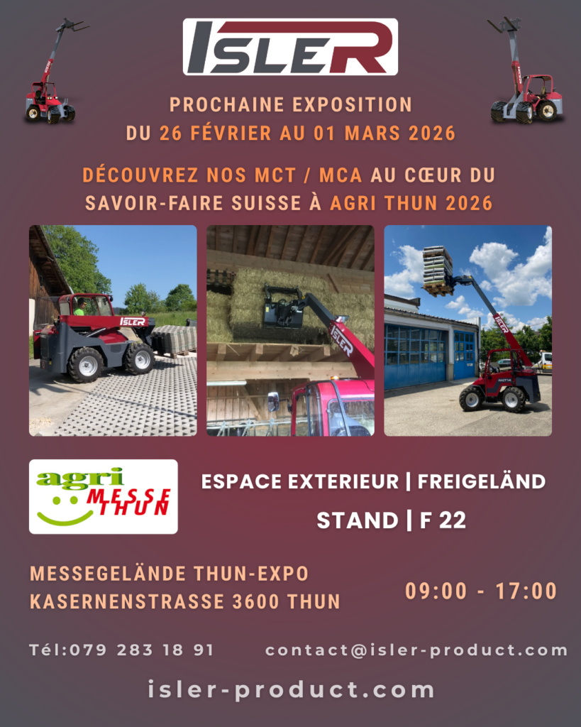 Nous serons présents à l’Agrimesse Thun 2026 !